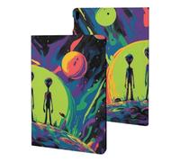 Psychedelic Aliens Encounter Cute Tablet Case Compatible with iPad