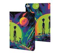 Psychedelic Aliens Encounter Cute Tablet Case Compatible with iPad