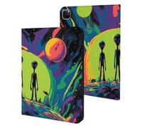 Psychedelic Aliens Encounter Cute Tablet Case Compatible with iPad