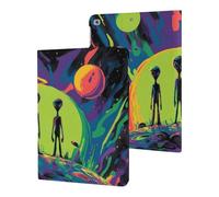 Psychedelic Aliens Encounter Cute Tablet Case Compatible with iPad