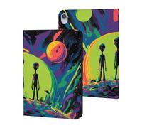Psychedelic Aliens Encounter Cute Tablet Case Compatible with iPad