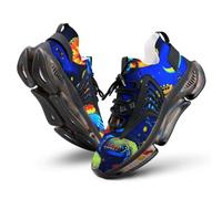 Psychedelic Aliens Playing Guitar in Moon Men Running Shoes Athletic Trainers Walking Sneakers 7women/5men（EUR38）