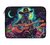Psychedelic Aliens Playing Guitar Trendy Laptop Sleeve for Unisex Adult Multi Size Computer Protective Bags Cases 12inch