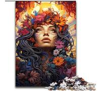 Psychedelic And Happy Woman 1000 Piece Jigsaw Puzzles for Teenagers Gifts, for Age 14+ Game Wall Decoration Unique Gifts for Birthday And Christmas (26x38cm)