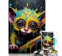 Psychedelic Animal Lemur 2000 Piece Jigsaw Puzzles for Adults Gifts,Help The Brain Exercise Addictive Toys to Cultivate Patience Great Gift 70x100cm