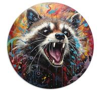 Psychedelic Animal Raccoon 1000 Piece Puzzle Jigsaw Puzzles for Adults Perfect for Teenagers, Family Bonding, Brain Teaser & DIY Home Decor Gift (67.5x67.5cm)