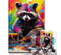 Psychedelic Animal Raccoon 2000 Piece Jigsaw Puzzle for Adults Teens,Decompressing Intellectual Educational Toy Birthday Present,Gifts,Wall Art 70x100cm
