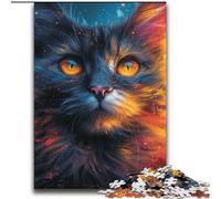 Psychedelic Art Cat Jigsaw Puzzles for Adults Teenagers Jigsaws Puzzle, Challenging Difficult Deal As Gifts for The Whole Family (70x100cm)