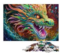 Psychedelic Art Dragon 1000 Piece Jigsaw Puzzles for Adults Impossible Jigsaw Puzzles for Adults Ideal And Home Decor 50x75CM/19.68x29.52inch