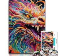 Psychedelic Art Dragon Jigsaw Puzzles for Teenagers 1000 Piece,Educational Games Home Decoration Artists Collection,Fine Art (75x50cm)