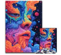 Psychedelic Art JigsawPuzzle 1000 Pieces for Adults Difficult Puzzles for Adults Fun at Home Activities Birthday Present Travel Gifts 1000 PCS(75x50cm)
