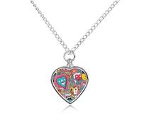 Psychedelic Art Pattern Pet Cremation Jewelry for Ashes Waterproof Urn Necklace with Filling Kit Heart Pendant Ash Necklace Memorial Keepsake Jewelry Custom Sympathy Gift for Dog Cat Human Ashes