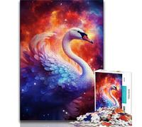 Psychedelic Art Swan Puzzles for Teenagers 1000 Pieces,Decompressing Intellectual Educational Toy Birthday Present,Gifts,Wall Art 38x26cm