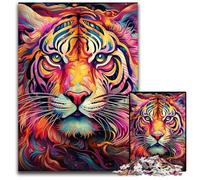 Psychedelic Art Tiger 1000-Piece Jigsaw Puzzle Impossible Jigsaw Puzzles for Adults for Birthdays And Holidays 26X38CM/10.23x14.96inch