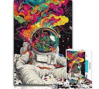 Psychedelic Astronaut 1000 Piece Jigsaw Puzzles for Adults,Challenging Game Gifts for Is Ideal As A Gift for The Whole Family 50x75cm