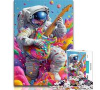 Psychedelic Astronaut 1000 Pieces Jigsaw Puzzles for Adults And Teens,Help The Brain Exercise Addictive Toys to Cultivate Patience Great Gift 38x26cm