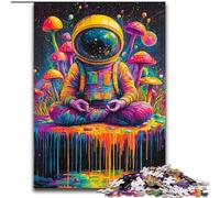 Psychedelic Astronaut Adult Jigsaw Puzzles 1000, Learning Educational Toys Family Games Suitable for Desktop Decoration (50x75cm)