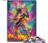 Psychedelic Astronaut Adult Jigsaws 2000 Piece, Learning Educational Toys Family Games with Matching Poster And Trivia Sheet (70x100cm)
