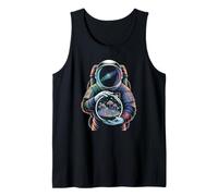 Psychedelic Astronaut Holding a Cosmic Toadstool Terrarium Tank Top