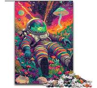 Psychedelic Astronaut Jigsaw Puzzles for Adults Teenagers Jigsaws Puzzle, for Age 14+ Fun Games Fun Activities at Home, Birthday Gifts, Travel Gifts (26x38cm)
