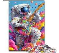 Psychedelic Astronaut Jigsaw Puzzles for Teenagers 1000 Pieces, Relax Games Enhance Love between Couples for Age 14 (26x38cm)