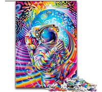 Psychedelic Astronaut JigsawPuzzle 1000 Pieces for Adults, Brain Intelligence Challenge Addictive Toys Birthday Gifts for Age 14+ (26x38cm)