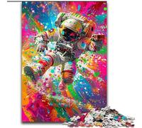 Psychedelic Astronaut JigsawPuzzle 1000 Pieces for Adults, Toys Educational Games Stress Relieving Secret Santa Gifts for And Age 14 (50x75cm)