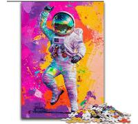 Psychedelic Astronaut JigsawPuzzle 1000 Pieces for Teenagers, for And 14 Years And over Brainteaser Family Games Christmas Birthday Gifts (50x75cm)