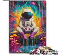 Psychedelic Astronaut JigsawPuzzle 2000 Pieces for Teenagers, Educational Games DIY Toys with Matching Poster And Trivia Sheet for Age 14+ (70x100cm)
