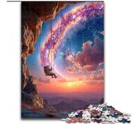 Psychedelic Astronaut Jigsaws Puzzles 1000 Pieces for Adults Gifts, Suitable for Ages 14 And Up Family Fun It Is Ideal As A Gift for The Whole Family (26x38cm)