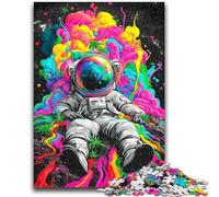 Psychedelic Astronaut Puzzles 1000 Pieces for Adults,Help The Brain Exercise Addictive Toys to Cultivate Patience Great Gift (50X75cm)