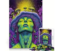 Psychedelic Awakening - A Surreal Mushroom Fusion Jigsaw Puzzles for Teenagers 1000 Pieces Logic Game Home Pastime Precise Cut Festival Gift (38x26cm)