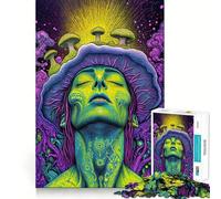 Psychedelic Awakening - A Surreal Mushroom Fusion Jigsaw Puzzles for Teenagers 1000 Pieces Logic Sense Toy Calm Fun Smooth Edge Birthday Gift (38x52cm)