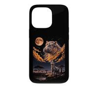 Psychedelic Baby Hippo Blood Moon Safari Art Case for iPhone 13 Pro