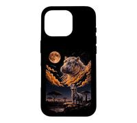Psychedelic Baby Hippo Blood Moon Safari Art Case for iPhone 16 Pro