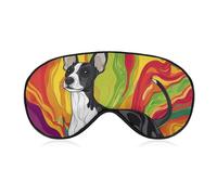 Psychedelic Basenji Dog Blackout Sleep Mask for Side Sleeper Soft Covers for Travel Essentials Nap