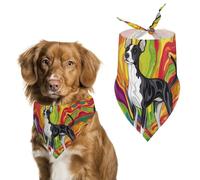 Psychedelic Basenji Dog Dog Bandana Pet Scarf for Small Medium Large Dogs Triangle Bibs Photo Prop Gift