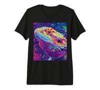 Psychedelic Bearded Dragon Reptile Pop Art Premium T-Shirt