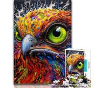 Psychedelic Bird Eagle 1000 Piece Jigsaw Puzzles for Teenagers,Stress Reliever Difficult Challenge Unique Home Decor And Gifts (75x50cm)