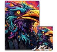 Psychedelic Bird JigsawPuzzle 1000 Pieces for Adults Challenging Puzzles Brain Teaser, Adult Game, Family Interactive Activity 26X38CM/10.23x14.96inch