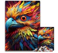Psychedelic Bird JigsawPuzzle 1000 Pieces for Adults Puzzles for Adults Educational Brain Teaser, Artistic Home & Office Decor, 14+ Age 50x75CM/19.68x29.52inch