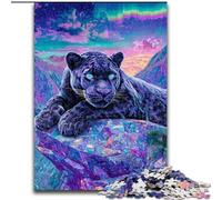 Psychedelic Black Panther 1000 Piece Jigsaw Puzzles for Adults, Help The Brain Exercise Addictive Toys to Cultivate Patience Unique Challenge Game (50x75cm)