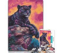 Psychedelic Black Panther 2000 Pieces Jigsaw Puzzles For Teens And Adults,Stress Reliever Difficult Challenge Unique Home Decor And Gifts 70x100cm