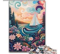 Psychedelic Boat Adult Jigsaws 2000 Piece, Challenging Game And Family Play Educational Game for Birthday, Chrismas (70x100cm)