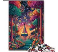 Psychedelic Boat Jigsaw Puzzles for Adults 2000 Piece Puzzle, Challenging To Complete But Fun And Humorous Birthday Present, Gifts, Wall Art (70x100cm)