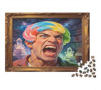 Psychedelic Brain Art 1000 Piece Jigsaw Puzzle Paper Puzzle for Adults Dreamlike Fantasy Scene Mind Focus Home Relaxing Gift 52x38cm/1000pcs