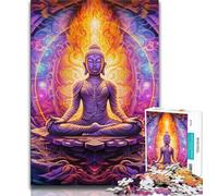 Psychedelic Buddha Jigsaw Puzzles for Adults Teenagers Jigsaws Puzzle,Relax Games Is Ideal As A Gift for The Whole Family 38x52cm
