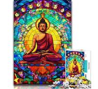 Psychedelic Buddha Jigsaws 1000 Pieces for Teenagers,for Educational Game Challenge Toy for Is Ideal As A Gift for The Whole Family (75x50cm)