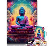 Psychedelic Buddha Jigsaws Puzzles 1000 Pieces for Adults Gifts,Challenging To Complete But Fun And Humorous Birthday Present,Gifts,Wall Art 50x75cm
