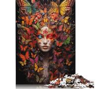 Psychedelic Butterflies 2 Jigsaw Puzzles Puzzle for Adults Kids. 1000 Pieces Impossible Challenge Toy Educational Game Home Decoration for Adults& Kids Age 14 Years Up 1000pcs (38x26cm)